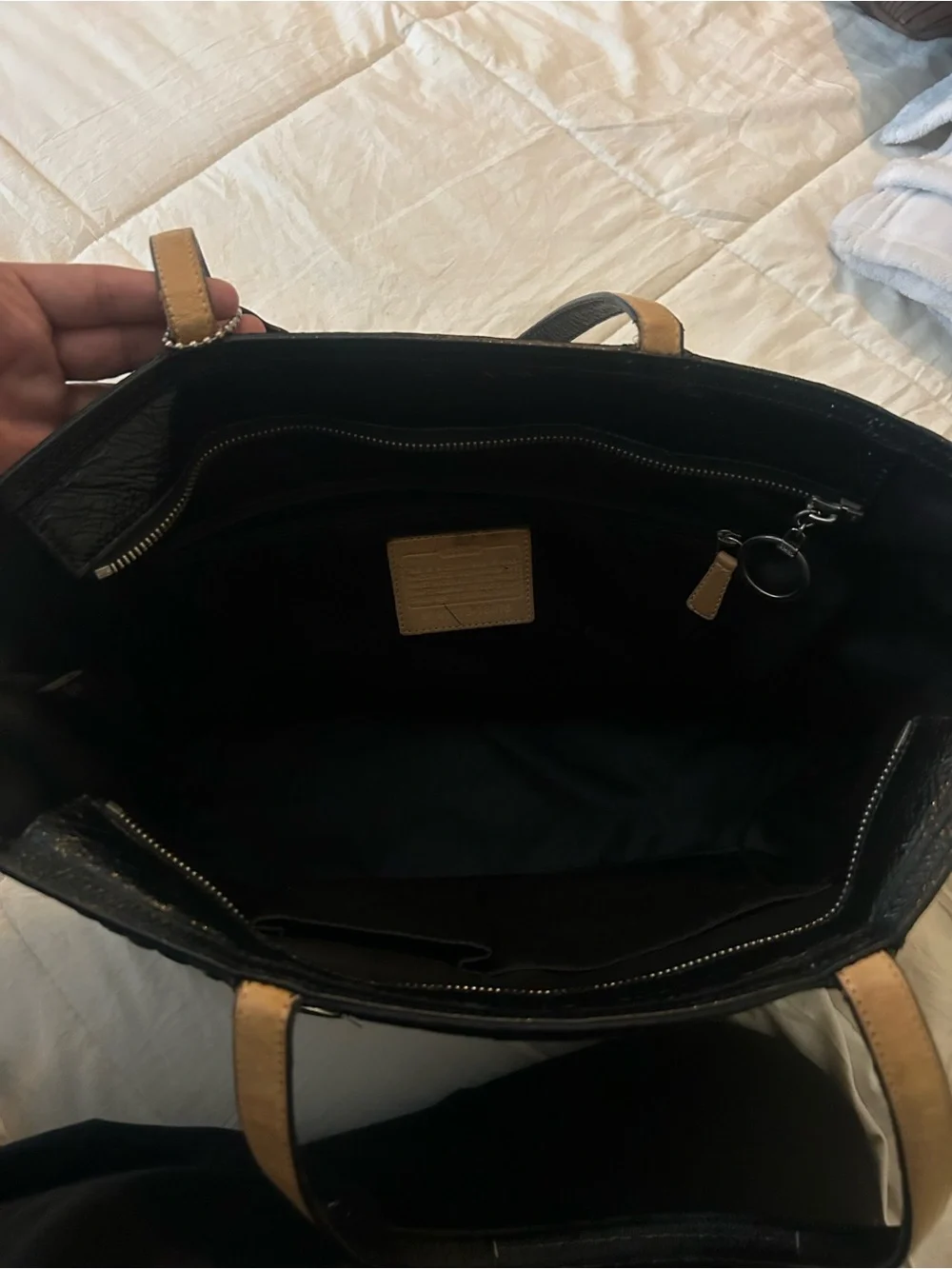 Coach tote featuring